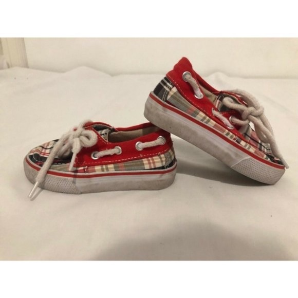 SET 2 US Sports Kids Unisex Shoes Sneaker Drawstring Blue / Red Size 5 - Picture 9 of 12